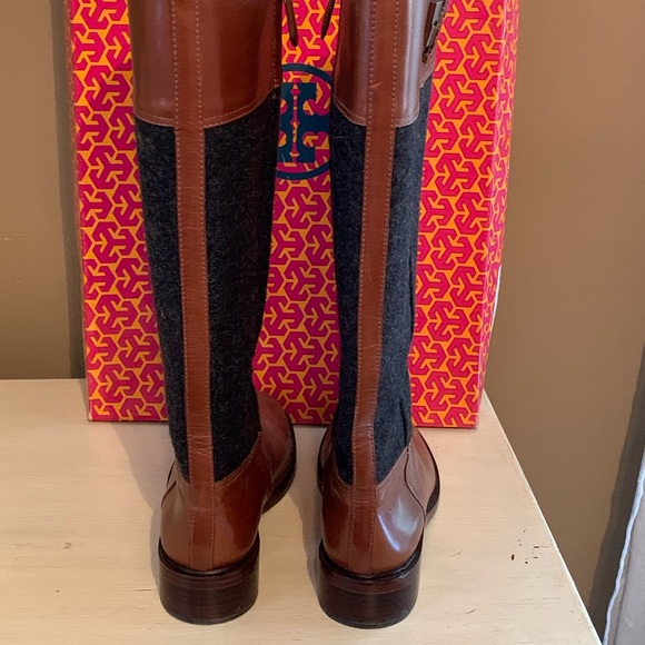 Tory Burch Brown and Gray Over the Knee Boots - Picture 4 of 7